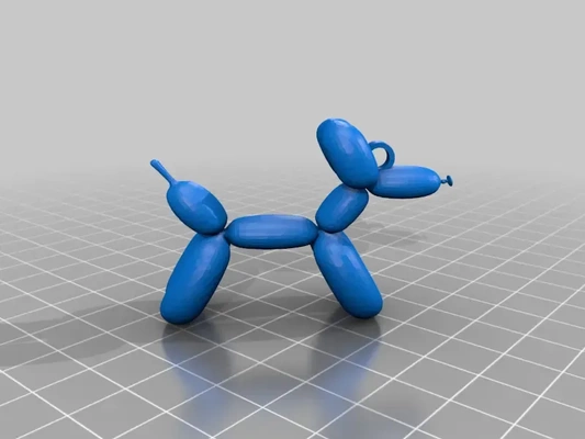 ballon hund schlüsselbund 3d modelle download realität wolke 3d print model - Mito3D