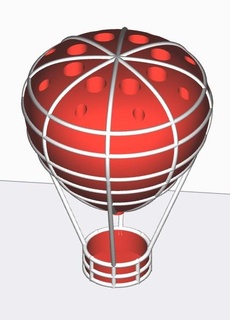 ballon forme stylo titulaire soutien Ménage 3d print model - Mito3D