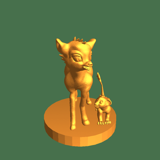 Bambi memeli 3d print model - Mito3D