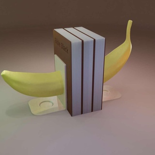 banana suporte livro casa 3d print model - Mito3D