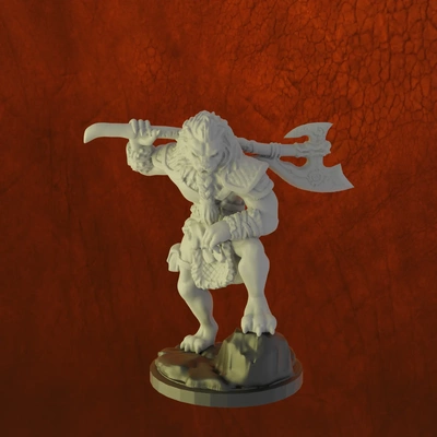 barbarian leonin race d&d 5e 3d models download creality cloud toys & games 3d print model - Mito3D