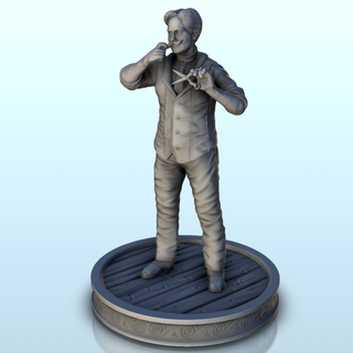 coiffeur ciseaux 2 Ouest figure miniature Hommes 3d print model - Mito3D