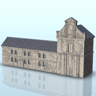 barroco edificio 4 terreno ww2 paisaje moderno miniaturas histórico edificios 3d print model - Mito3D