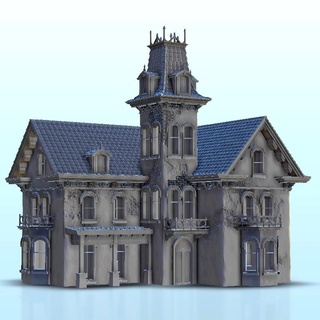 baroque manor - terrain ww2 scenery historical miniatures Architectural Models 3d print model - Mito3D