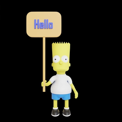 bart simpson 3d modelle download realität wolke 3d print model - Mito3D