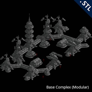 base complexo modular arquitetura panorama 3d print model - Mito3D