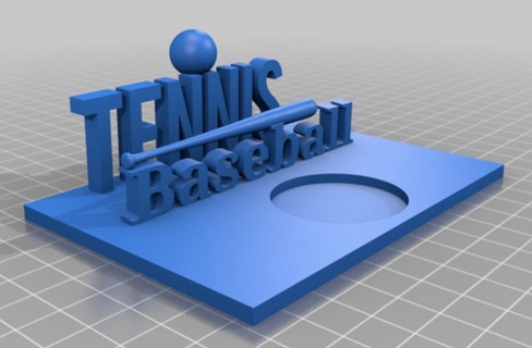 baseball tennis tea light Household 3d print model - Mito3D