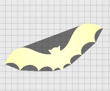 murciélago silueta animales 3d print model - Mito3D