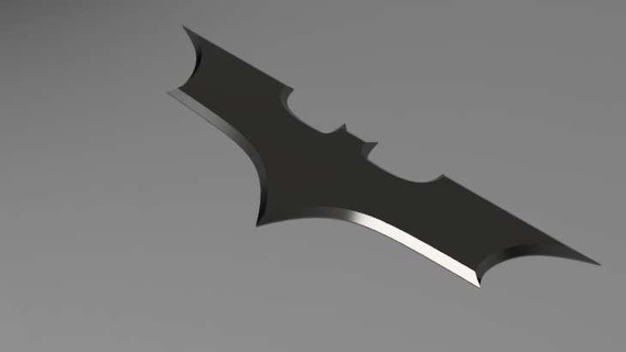 batman batarang 3d modelos descargar crealidad nube ficticio caracteres 3d print model - Mito3D