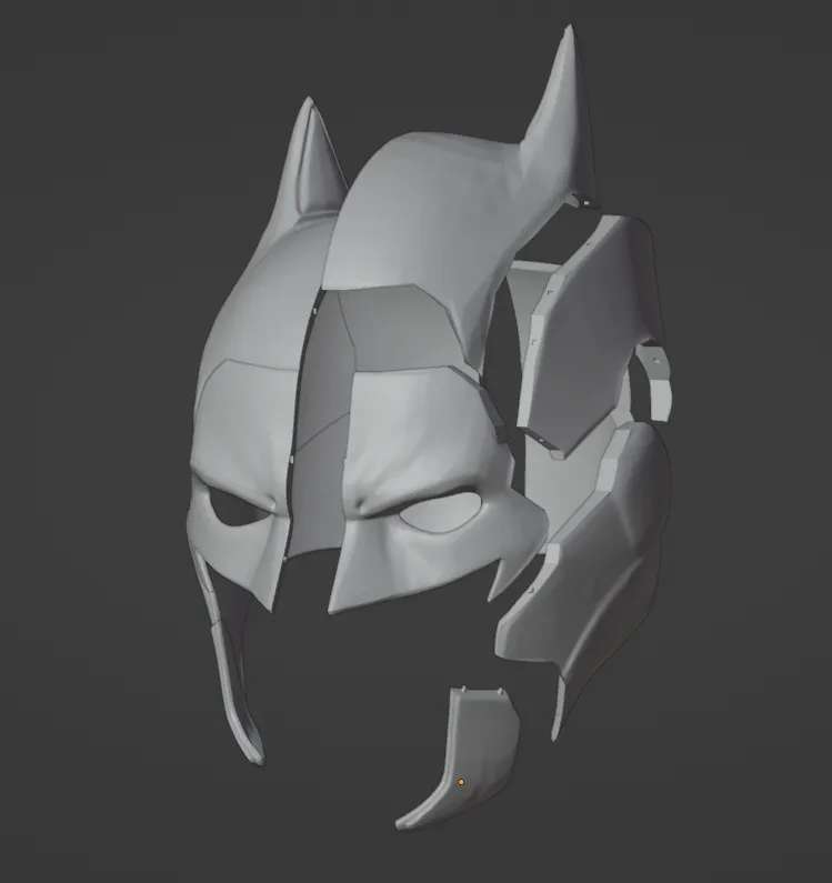 batman helm 3d modelle download realität wolke zeichen 3D print model - Mito3D