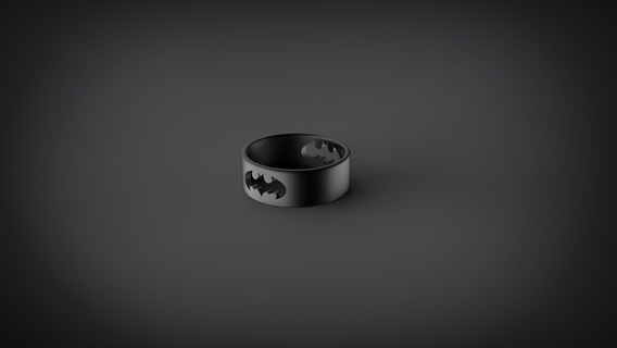 batman anillo Moda 3d print model - Mito3D