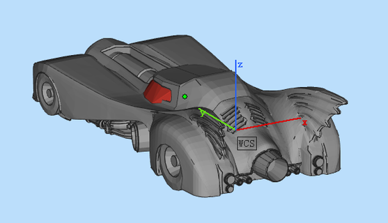 batman mobile corsa Roadster 3d print model - Mito3D