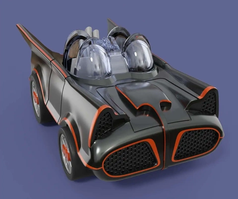 batmobile 1966 super deformed chibi fan art 3d models download creality cloud 3d print model - Mito3D