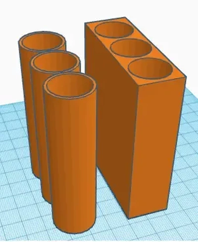 batterie halter unterstützung 18650 3d modelle download realität wolke 3d print model - Mito3D