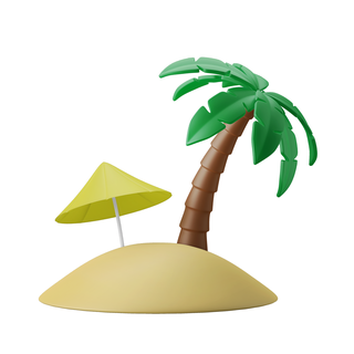 beach island Others 3d print model - Mito3D