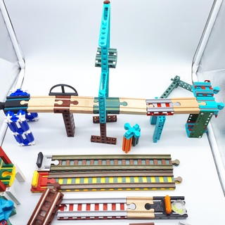 beambridge wooden railway bridge building Toy Bricks 3d print model - Mito3D