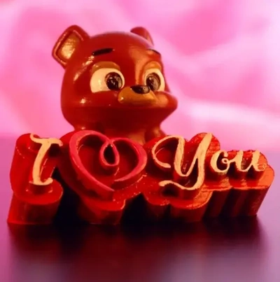 bear i love you 3d modelos descargar crealidad nube 3d print model - Mito3D