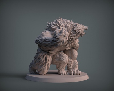 bestia oso caracteres 3d print model - Mito3D