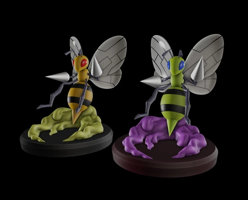 beedrill pokémon 3d modelos baixar crialidade nuvem 3d print model - Mito3D