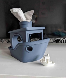 benchy style tissue box Home Decor 3d print model - Mito3D