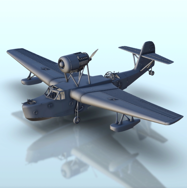 beriev mbr 2 per ww2 terreno scenario diorama aerei guerra 3D print model - Mito3D