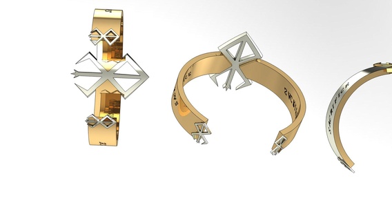 fou furieux bracelet redimensionnement bague bijoux 3d print model - Mito3D