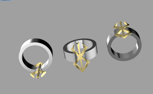 berserk ring 2 Fashion 3d print model - Mito3D