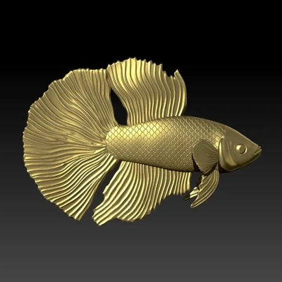 betta fisch 3d modelle download realität wolke 3d print model - Mito3D