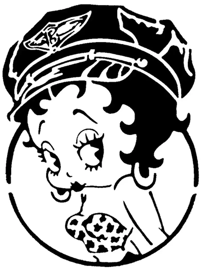 betty boop stencil 4 3d modelli scarica creality nube 3d print model - Mito3D