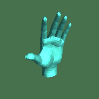 mão corpo partes 3d print model - Mito3D