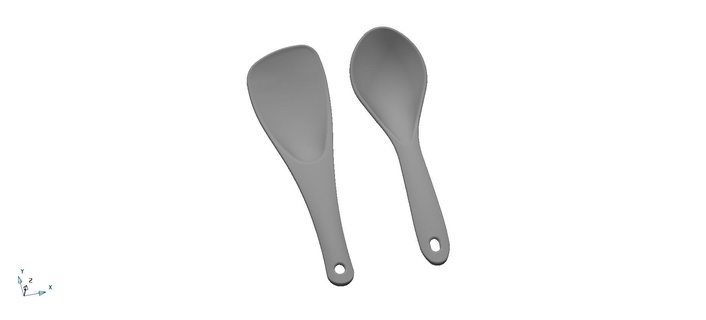 big spoons curry & rice Household 3d print model - Mito3D