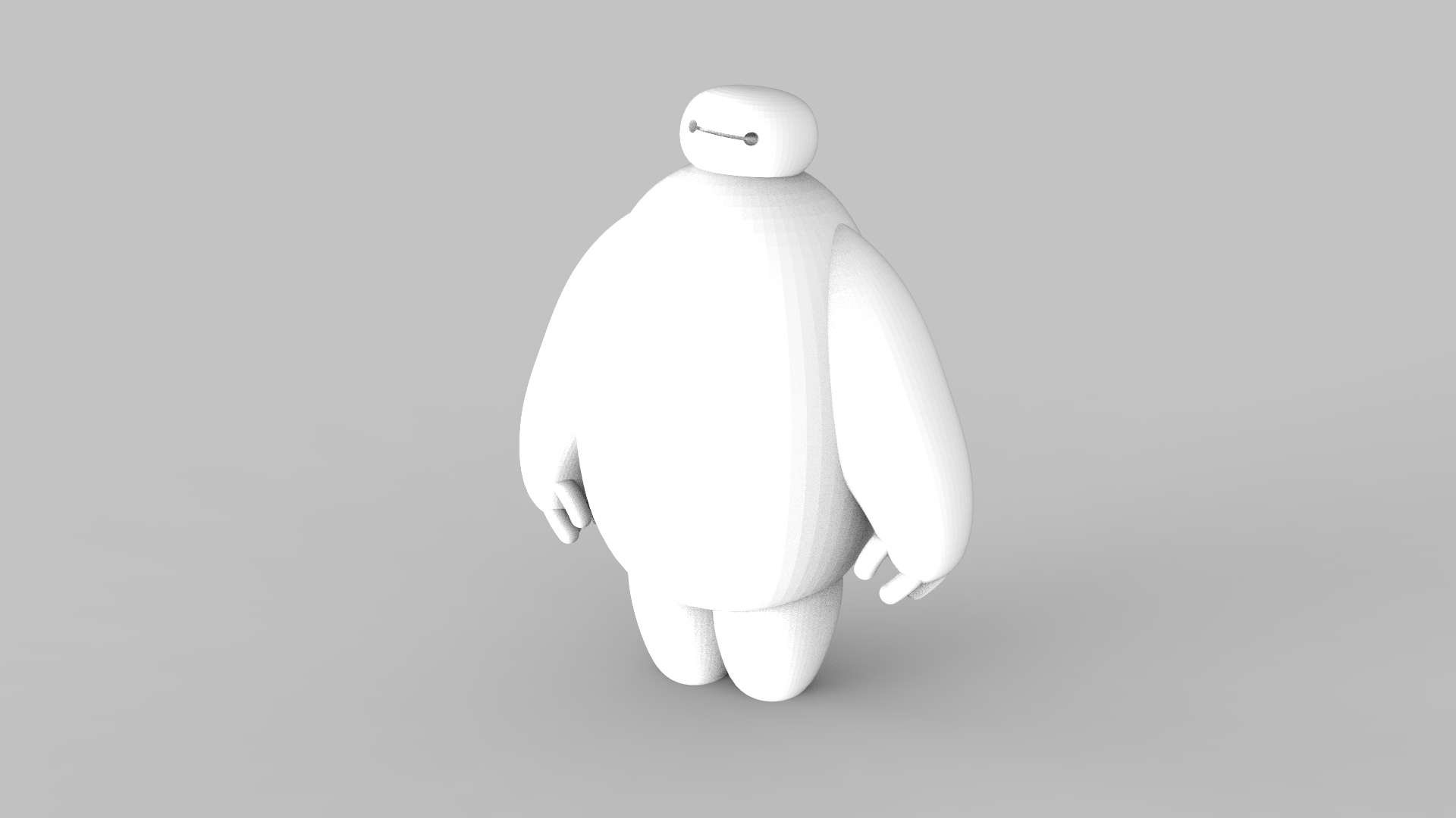 big white Fictional Characters 3D print model - Mito3D