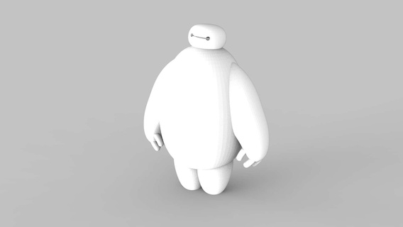 big white Fictional Characters 3d print model - Mito3D