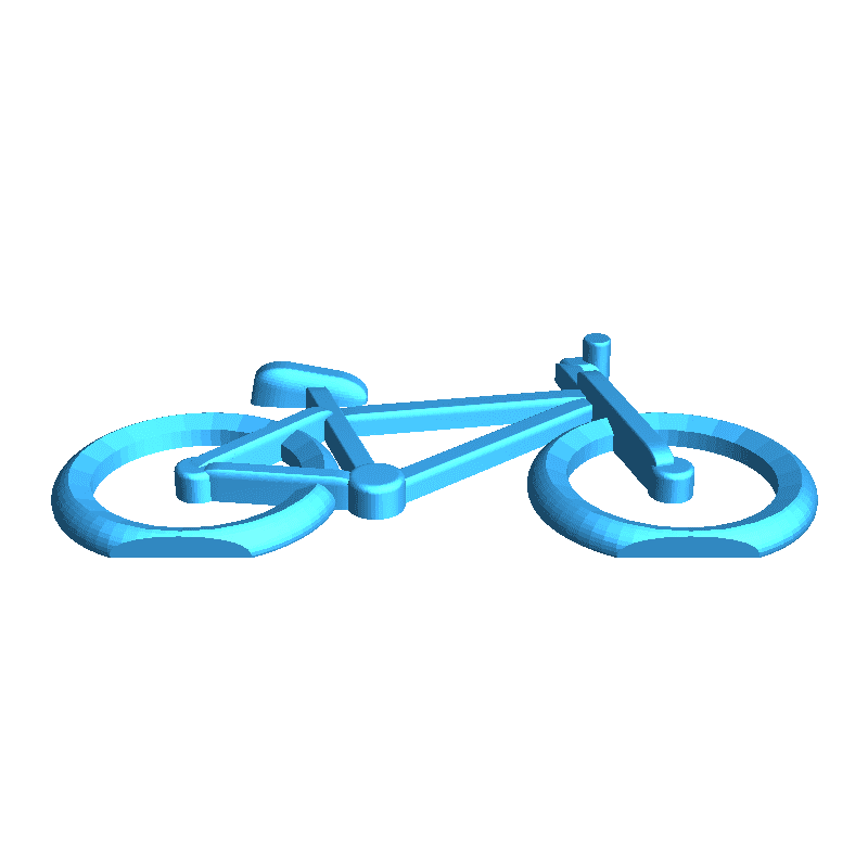 bicyclette sem base Ménage 3D print model - Mito3D