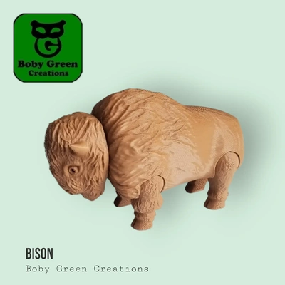 bison flexi 3d models download creality cloud 3d print model - Mito3D