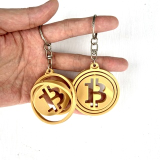 bitcoin 3d turning keychain Gadgets & Electronics 3d print model - Mito3D
