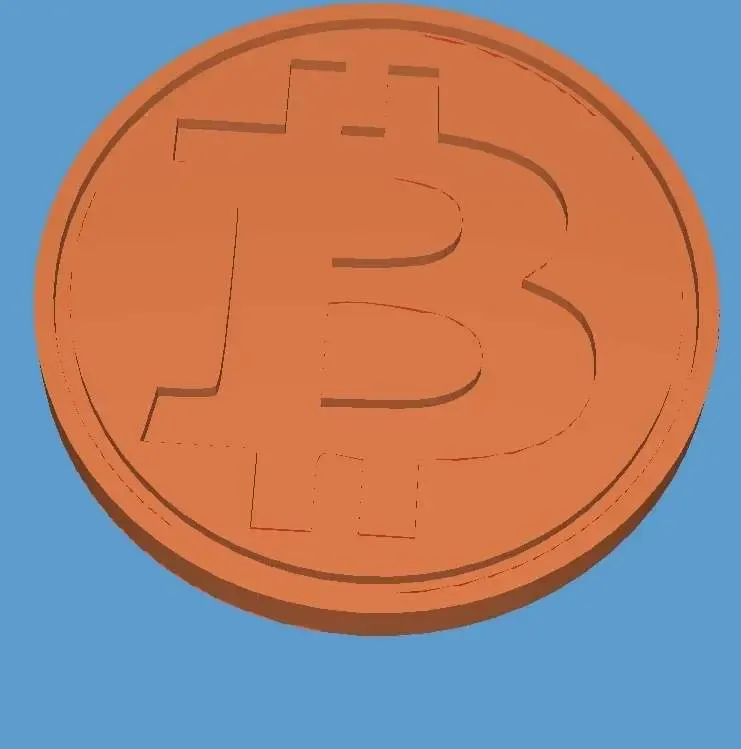 bitcoin bouton cr 10 3d modèles télécharger créalité nuage 3D print model - Mito3D