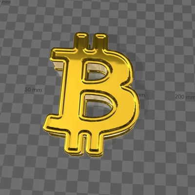 bitcoin símbolo coleção 3d modelos baixar crialidade nuvem 3d print model - Mito3D