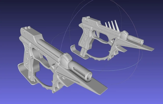 black bullet kagetane hiruko guns 3d models download creality cloud 3d print model - Mito3D