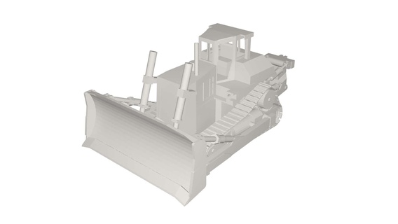 nero d9 dozer Stampa ingegneria veicoli 3d print model - Mito3D