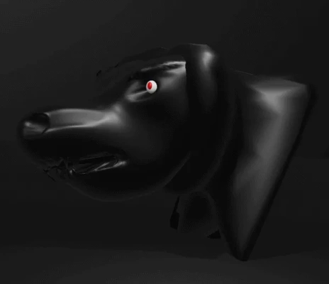 schwarz hund 3d modelle download realität wolke 3d print model - Mito3D