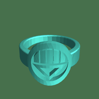 Preto lanterna anel jóias 3d print model - Mito3D