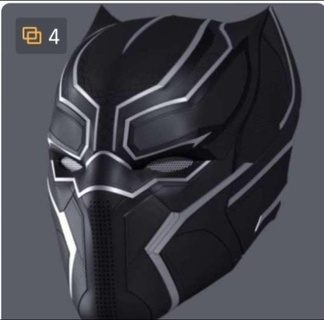 nero pantera maschera 3d print model - Mito3D