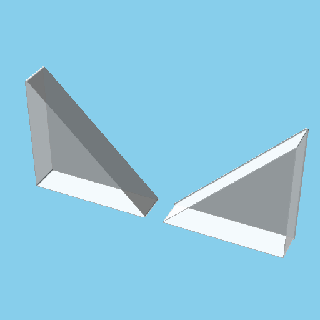 Preto triângulo nestable caixa v1 3d print model - Mito3D