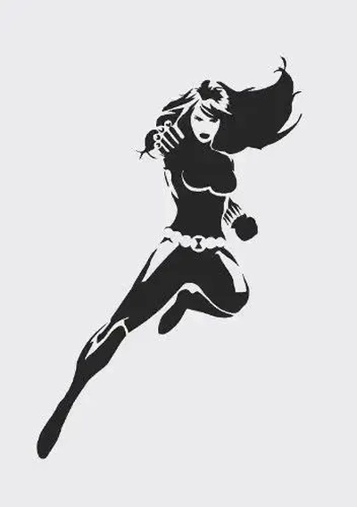 black widow stencil 3d models download creality cloud 3d print model - Mito3D