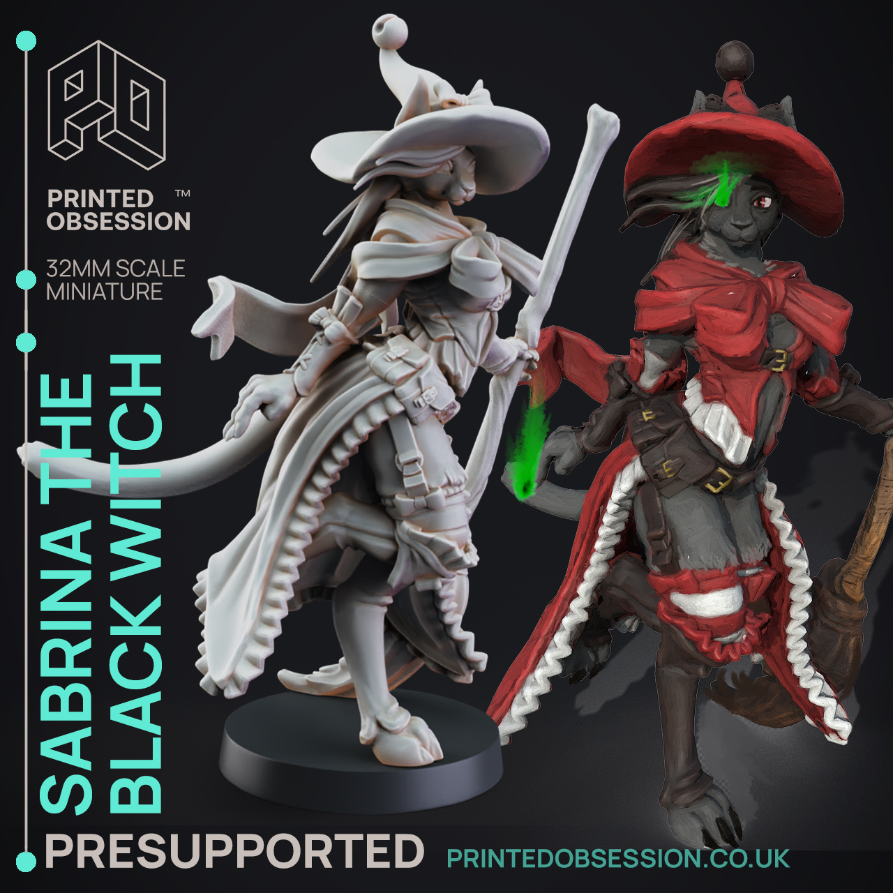 nero strega tabaxi caravan presupposto d personaggi 3D print model - Mito3D