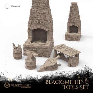 blacksmith tools set Others 3d print model - Mito3D