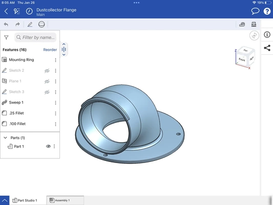 blast cabinet ridgid vacuum flange 3d models download creality cloud 3d print model - Mito3D