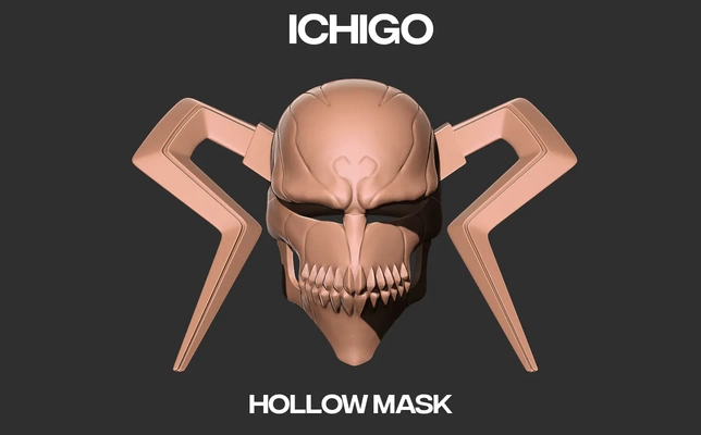 bleach - hollow mask 3d print model models download creality cloud masks & helmets 3d print model - Mito3D