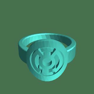 azul lanterna anel jóias 3d print model - Mito3D